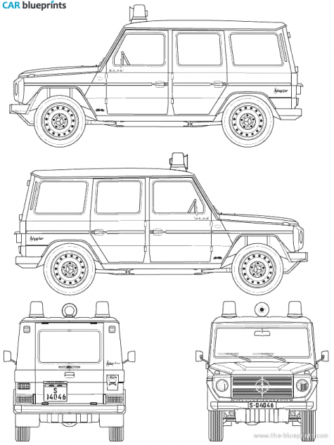 1981 Mercedes-Benz 230GE SUV blueprint